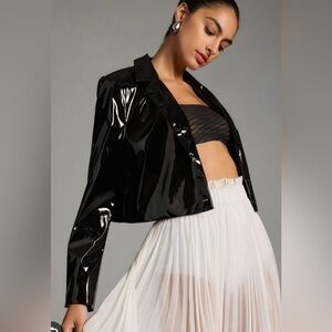 BAUM UND PFERDGARTEN  Bala cropped vinyl blazer NWT SIZE 34